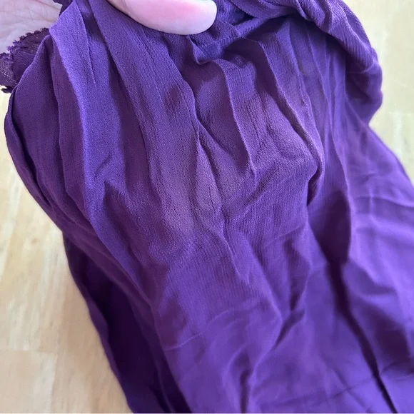 Farm Rio Smocked Burgundy Ruffle Blouse - Picture 12 of 16